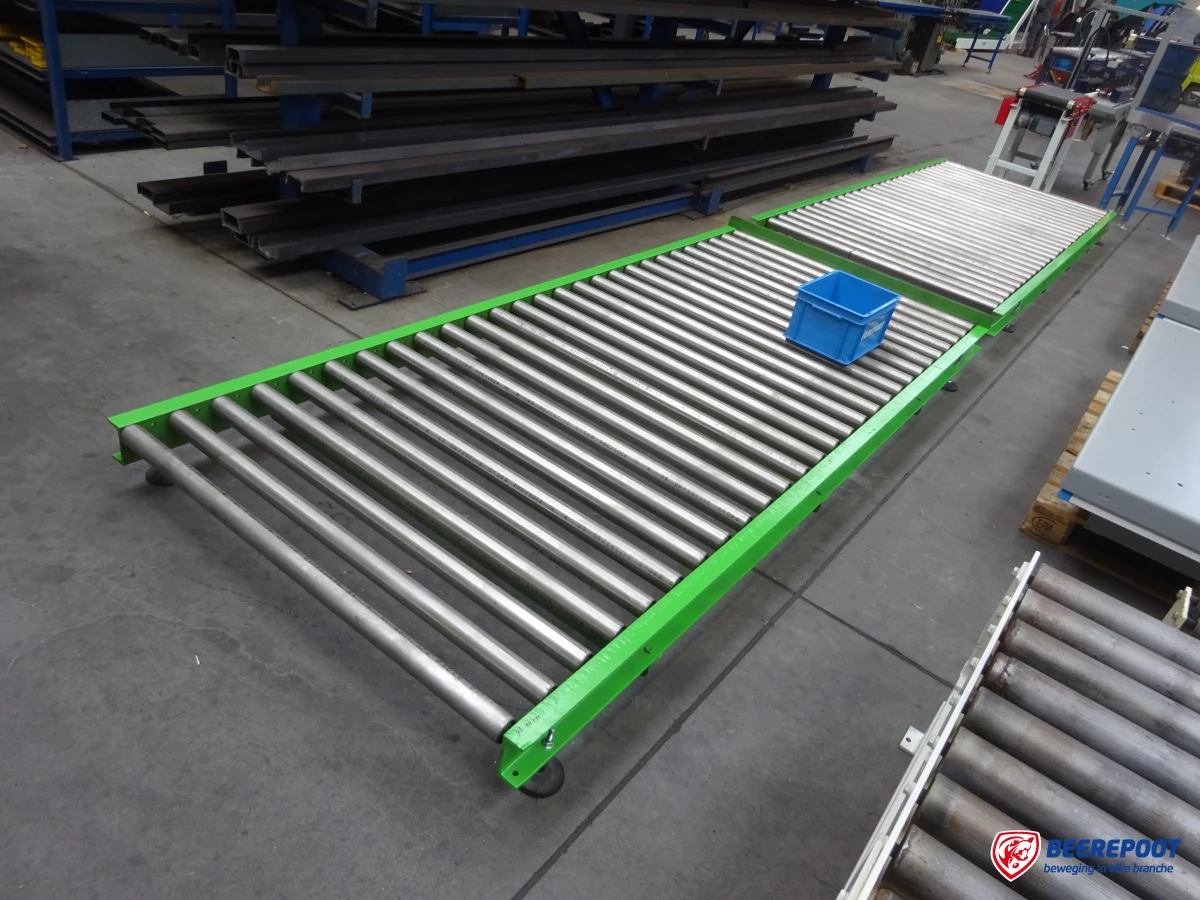 Rollenbaan met RVS rollen